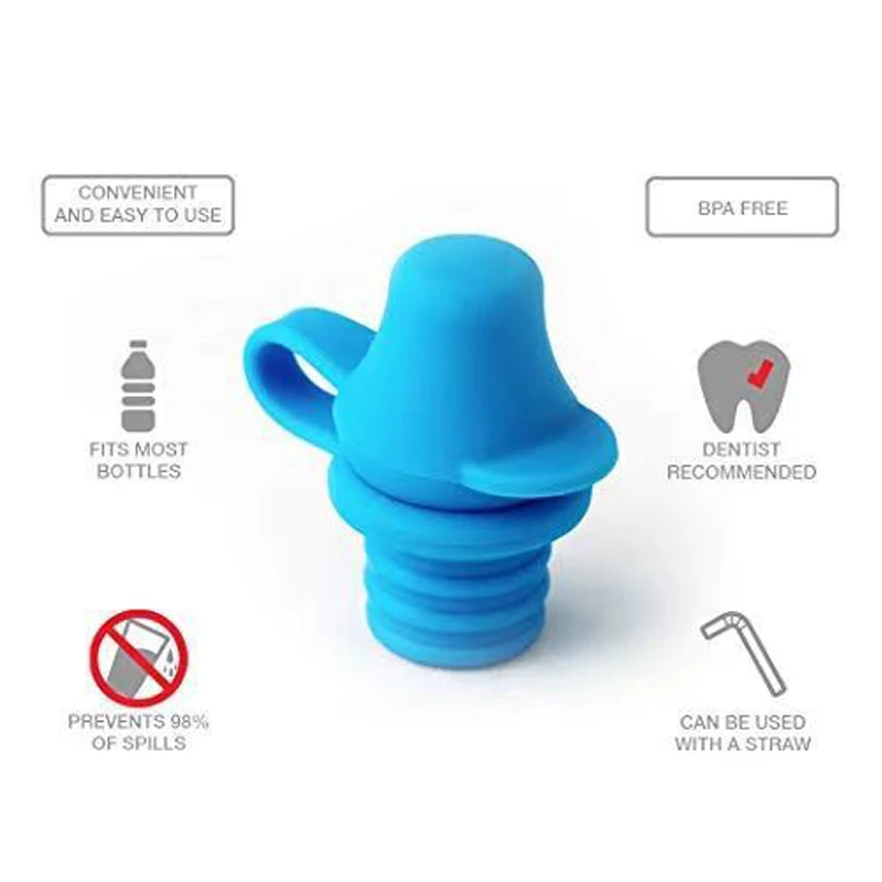 Portable Kids No Spill Choke Water Bottle Cup Adapter with Tube Drinking Straw for Baby Drink Feeder Water Leak Proof Bottle Cap