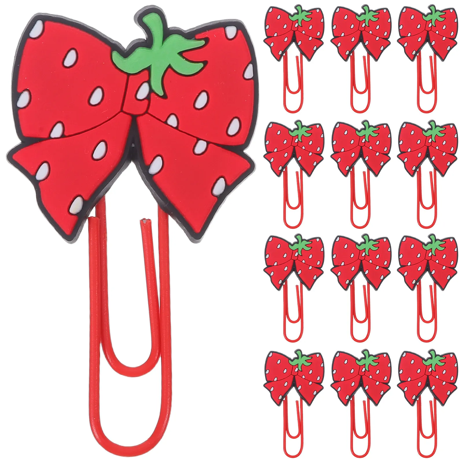

30Pcs Bow Shape Paperclip Bookmarks Cute Planner Clips for Back to School Agenda Accessories Fun Office Supplies
