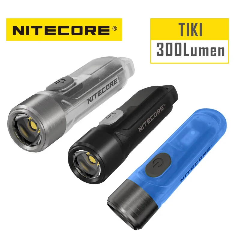NITECORE TIKI Typec с прямой зарядкой, мини-ключ-светильник, портативный маленький фонарик, регулируемый фонарик, аварийное освещение