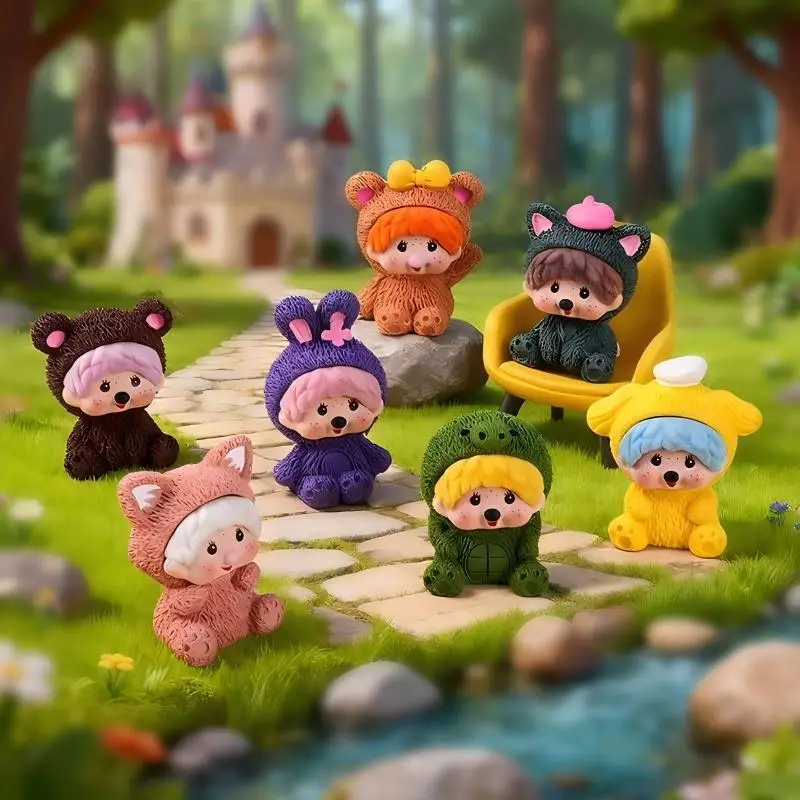 

1-7psc Cute Healing Forest Style formongqiiq Figure Trendy Toy Desktop Car Decoration Lovely Surprise Gift