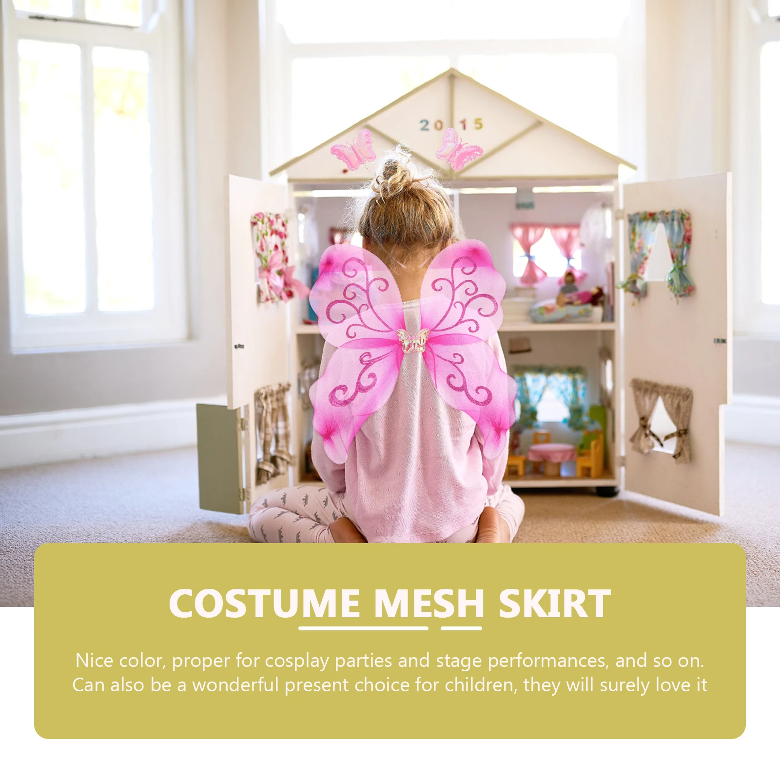 4 Stücke Kinder Fee Flügel Mädchen Elf Schmetterling Requisiten Blau Lila Rosa Rot Kostüm Dress Up Rollenspiel Cosplay Zubehör