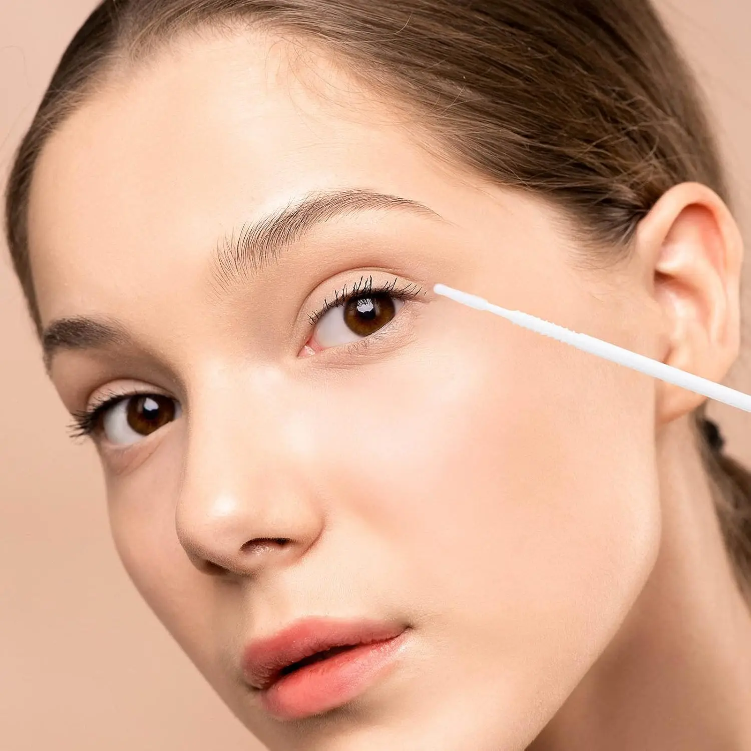 100PCS Disposable Micro Brush Applicator Microswabs for Eyelash Extension Removing Tools, Mini Cotton Swab Brushes for Makeup an