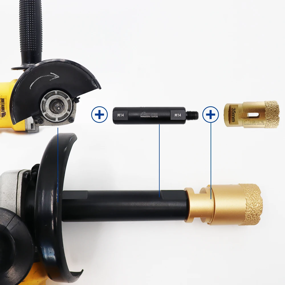 SHDIATOOL 1 Chủ Đề Core Bit Nối Dài Cần M14 Hoặc 5/8-11 Chủ Đề Cho Kết Nối Kim Cương Khoan Adapter extened Lỗ Cưa
