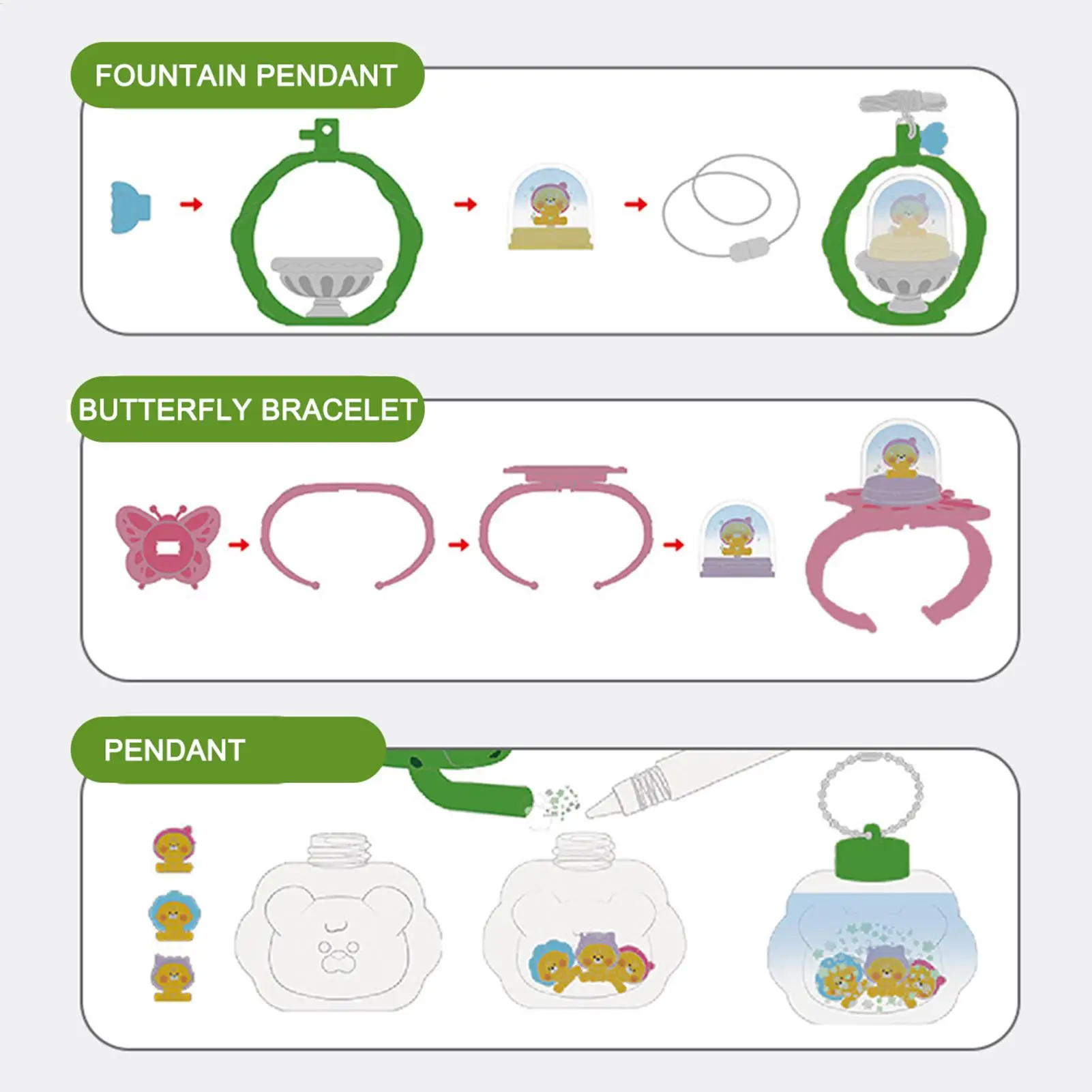 Teen Girl Bracelet Making Kit Pendant Toy Set Ring Pendant Fun Handmade For Kids Girls Children Gift Creative Craft Activities