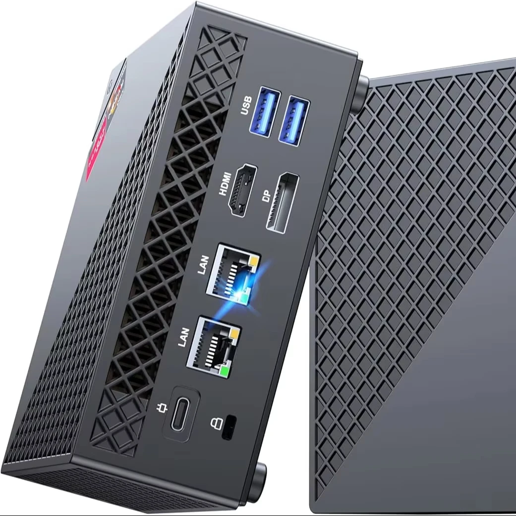 

Мини-ПК AMD Ryzen 5 5500U Mini Tower PC 16 ГБ DDR4 512 ГБ M.2 2280 NVME SSD Мини-настольный компьютер Dual Ethernet HDMI/Type-C/Wifi5