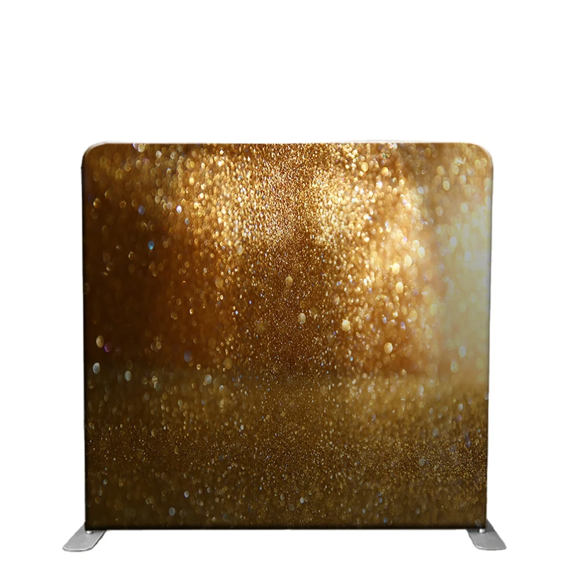 

202610ft Photo Booth Tension Fabric Tube Display Shiny Gold Party Events Decoration Shiny Gold Photo Booth Backdrop