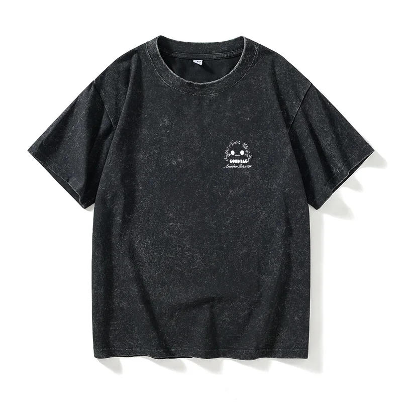 

Хлопковая футболка Goodbai с круглым вырезом и коротким рукавом, очень большого размера, удобная, дышащая, летняя, модная, для студентов