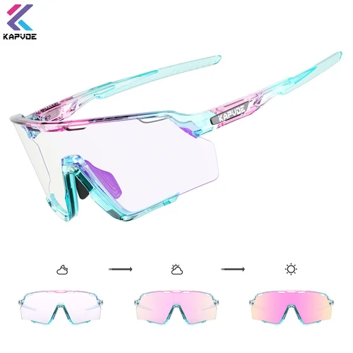 KAPVOE gafas fotocromáticas para ciclismo hombres mujeres bicicleta gafas al aire libre montar conducción correr gafas de sol UV400 gafas de sol deportivas