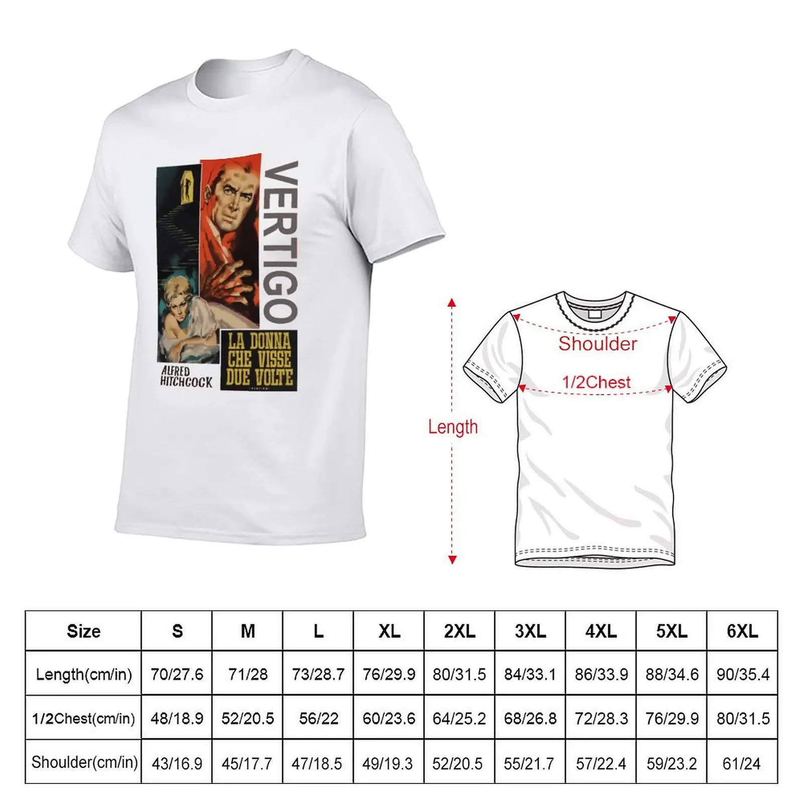 Vertigo #Hitchcock T-Shirt Stylish Graphic Short Sleeve Top