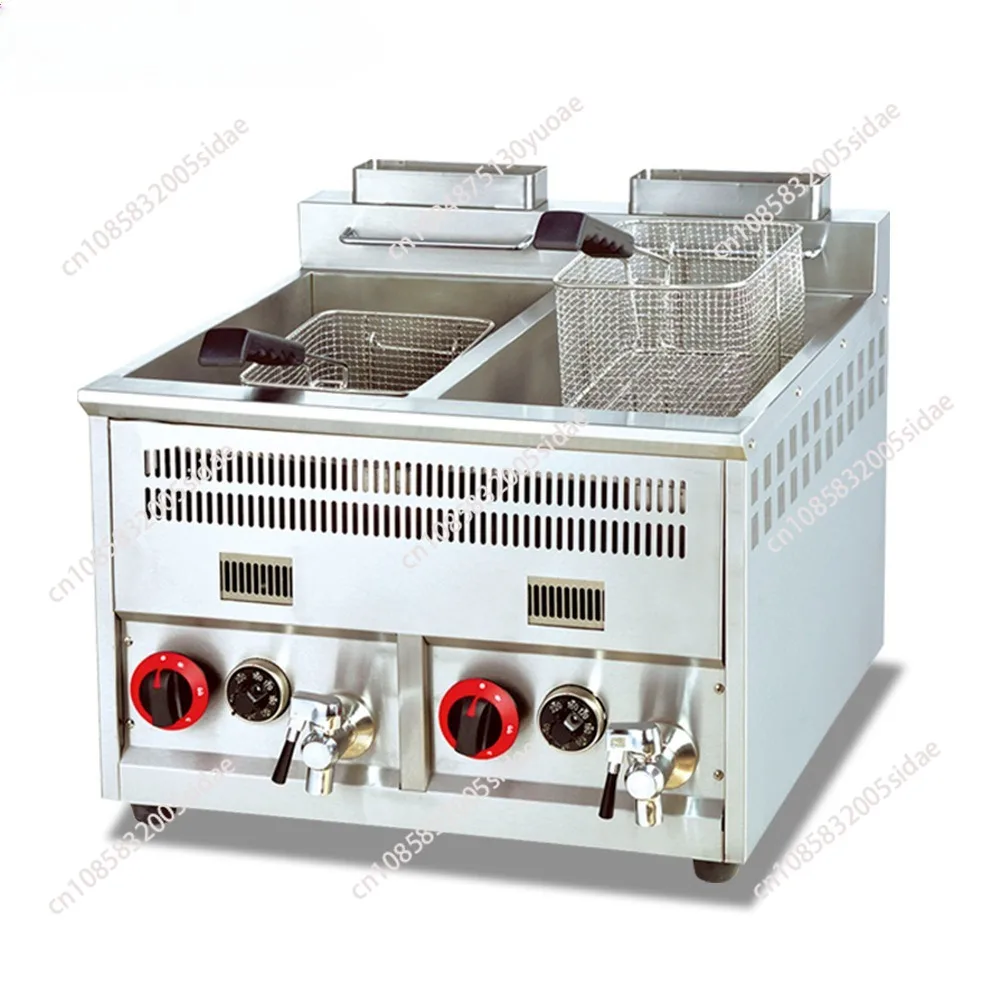 High Quality Stainless Steel Commercial Gas Deep Fryer Chicken Chips Kitchen Equipment Deep Fryer