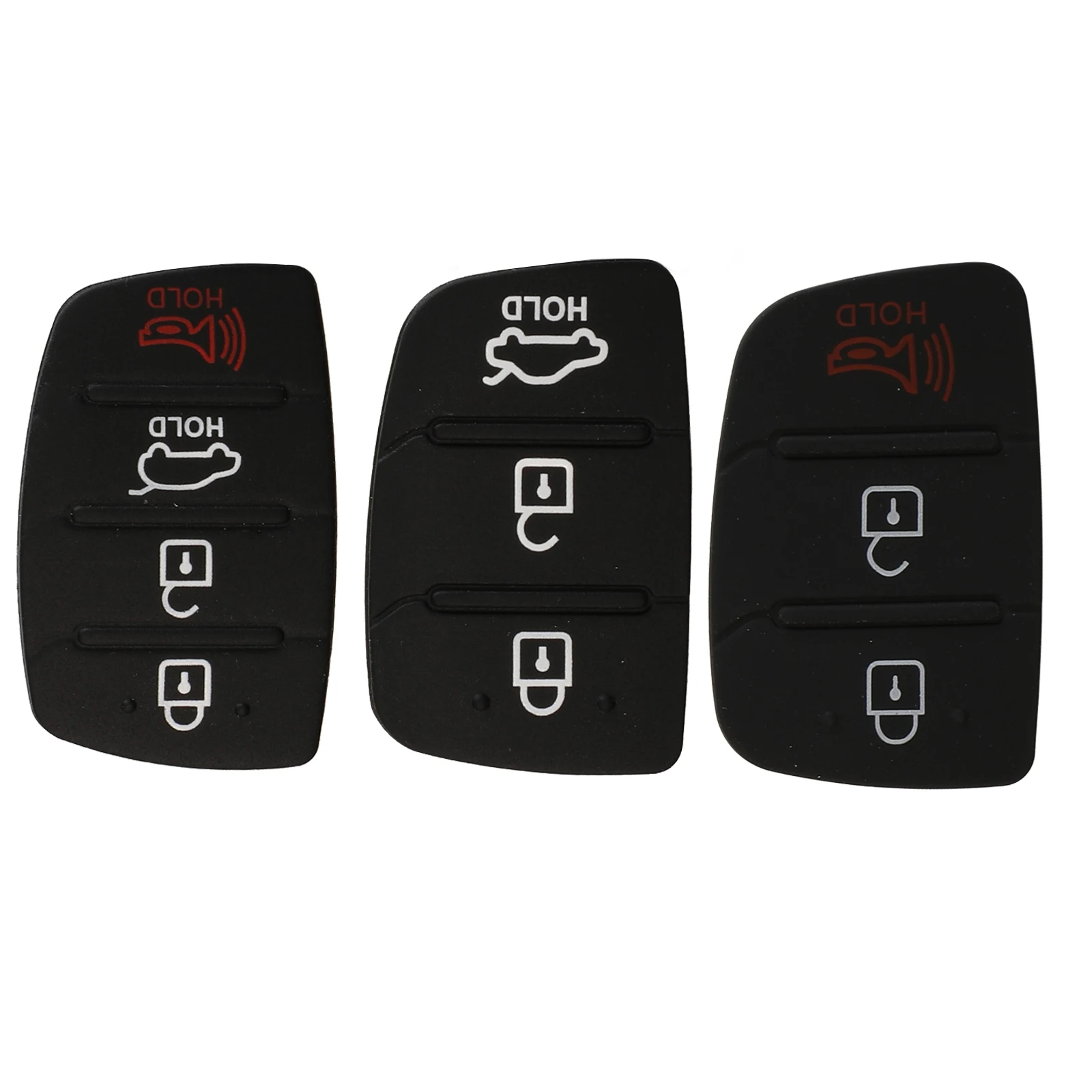 

jingyuqin New Arrival Rubber Pad Flip Car Remote Key Shell For Hyundai I30 IX35 Kia K2 K5 Key Cover Case 3/4 Buttons