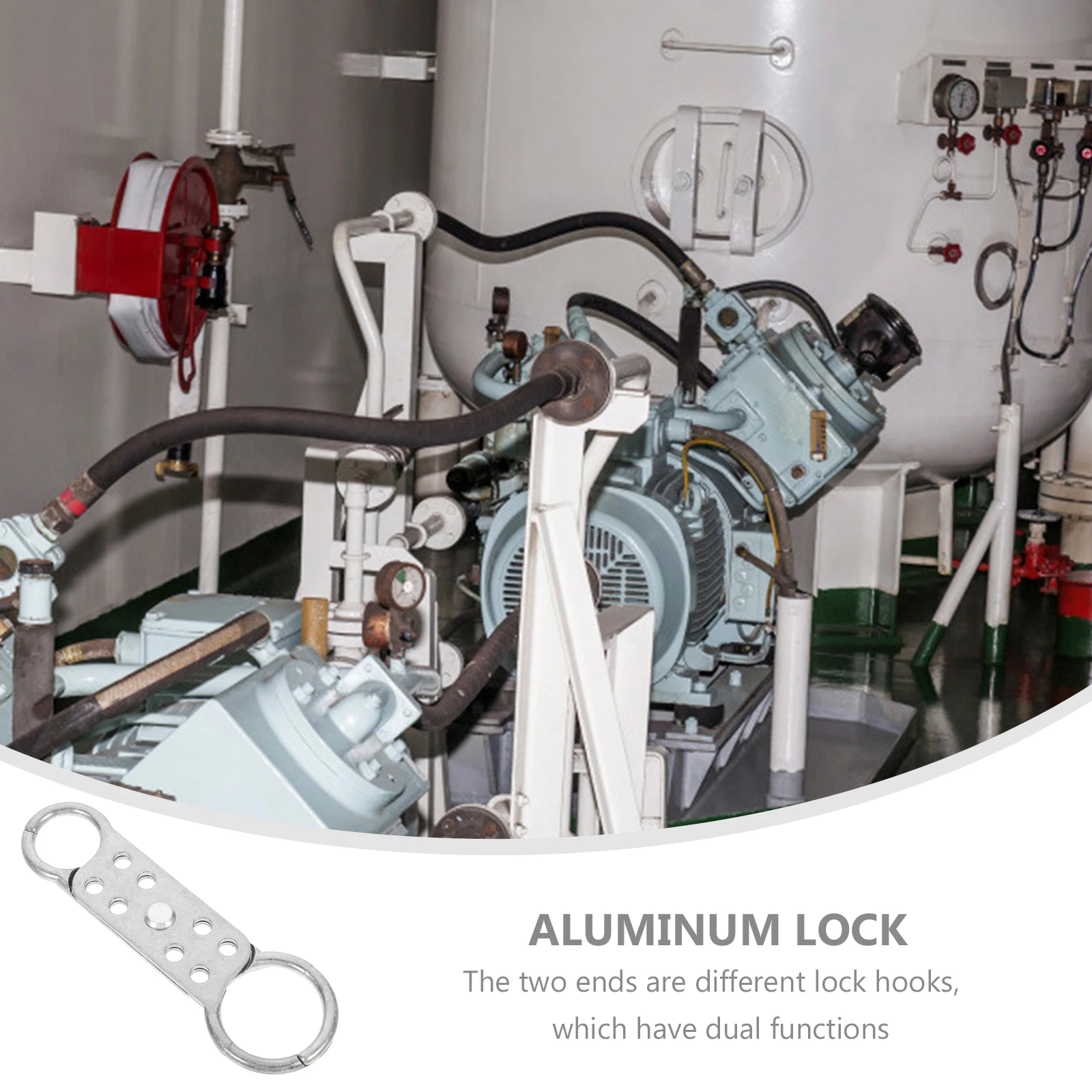 

Aluminum Hasp Lock 8 Holes Dual Locking Safety Device Universal Tagout Padlock For Industrial Electrical Machine