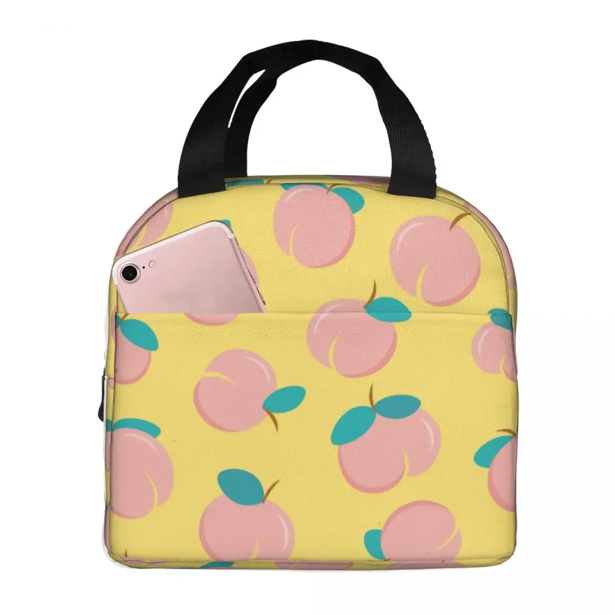 Sexy Chubby Peach Lunch Bags Portable Insulated Ox Cooler Thermal Picnic Work Lunch Box