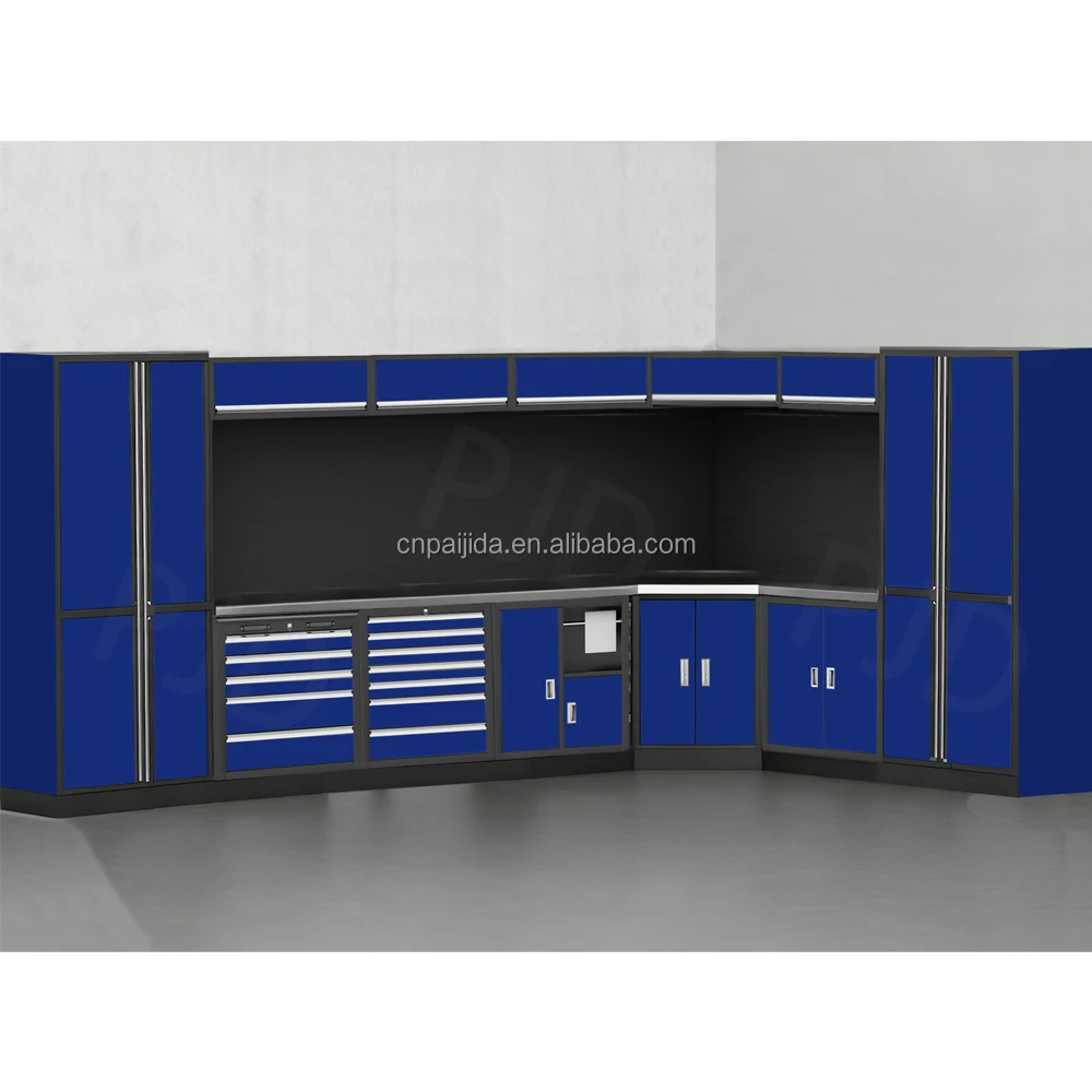 Service Shop Tool Cabinets Workbench Combination Garage Storage Cabinet System With Perforated Back PanelATV&UTV