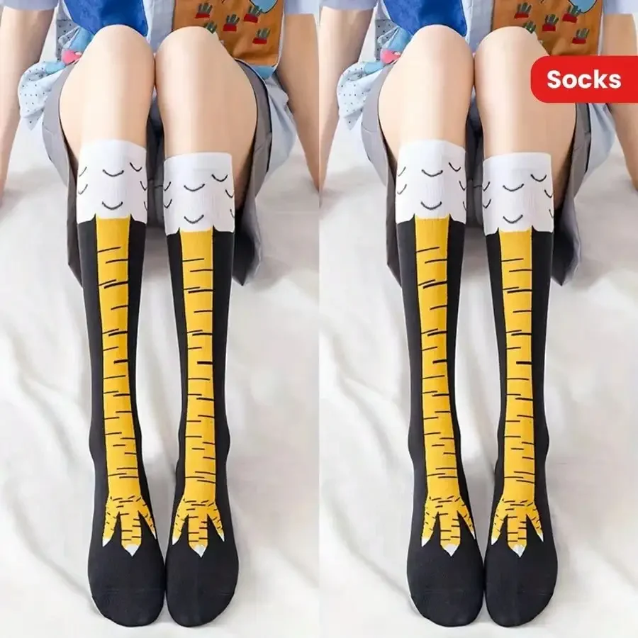 

3 Pairs of Black Fun Chicken Claw Socks, Suitable for Casual or Formal Attire, with Interesting Sock Pattern Design