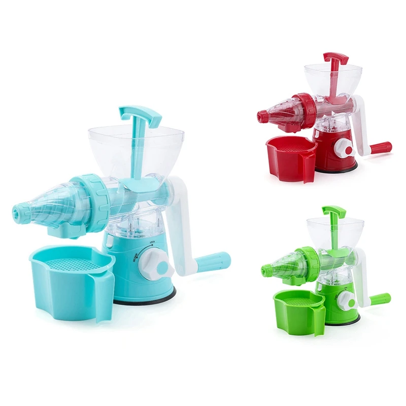 

Manual Juicer Silicone Suction Bottom Hand-Cranked Juicer Easy Storage Portable Manual Squeeze Juice Squeezer