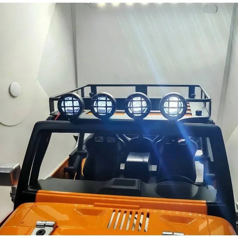Mjx H12y 1:12 Scale Metal Led Roof Rack For Rc Crawler/Off-Road Car, 4wd Upgrade Accessories (Rc Model Parts) - Image 2