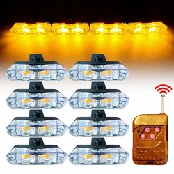 2 LED Vehicle Clip Signal Light Universal Car Front Grille Emergency Strobe Light Police Flashing Warning Lamp DIY accessories