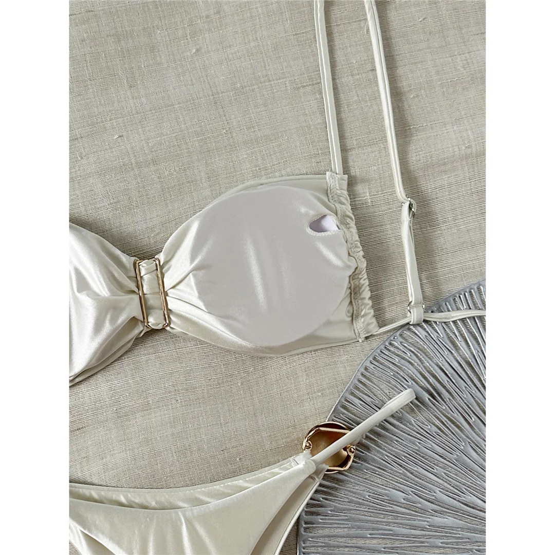 Sexy Bikini mit Metallringen, Damen-Badebekleidung, zweiteiliges Bikini-Set, hoch geschnittene Beine, gepolsterter Badeanzug, Badebekleidung, Modell V8311. – Detail 18