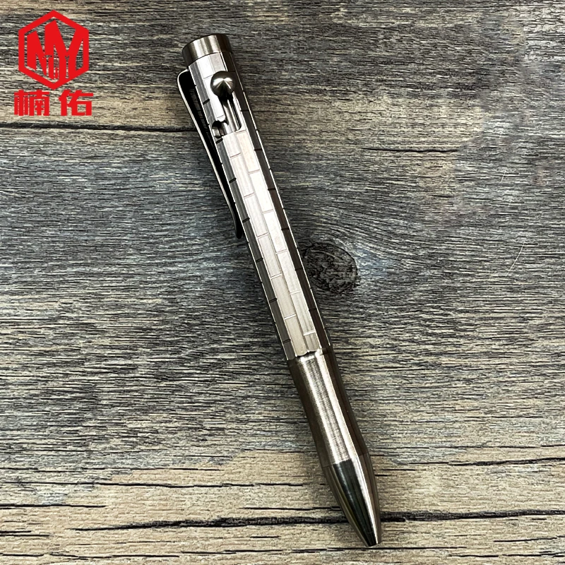 1PC Tactical Pen Alloy Titanium TC4 Short Bolt Pen EDC Outdoor Pocket Tool Tactical Self-defense Pen