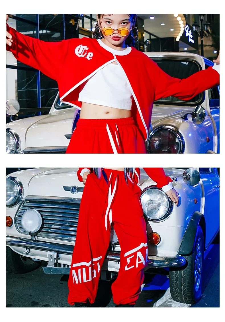 Children's Trendy Cool Jazz Dance Costume Girl's Performance Costume Set Children's