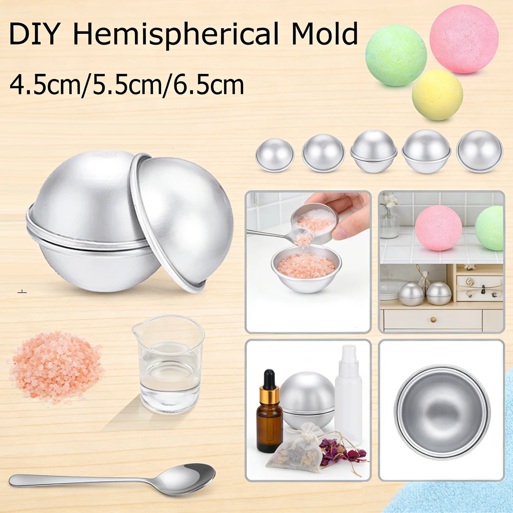 

6Pcs Creative DIY Craft Mold Set , Make Your Own Bath Bombs & Soaps, Reusable Sphere Molds for Gifts & Home Spa