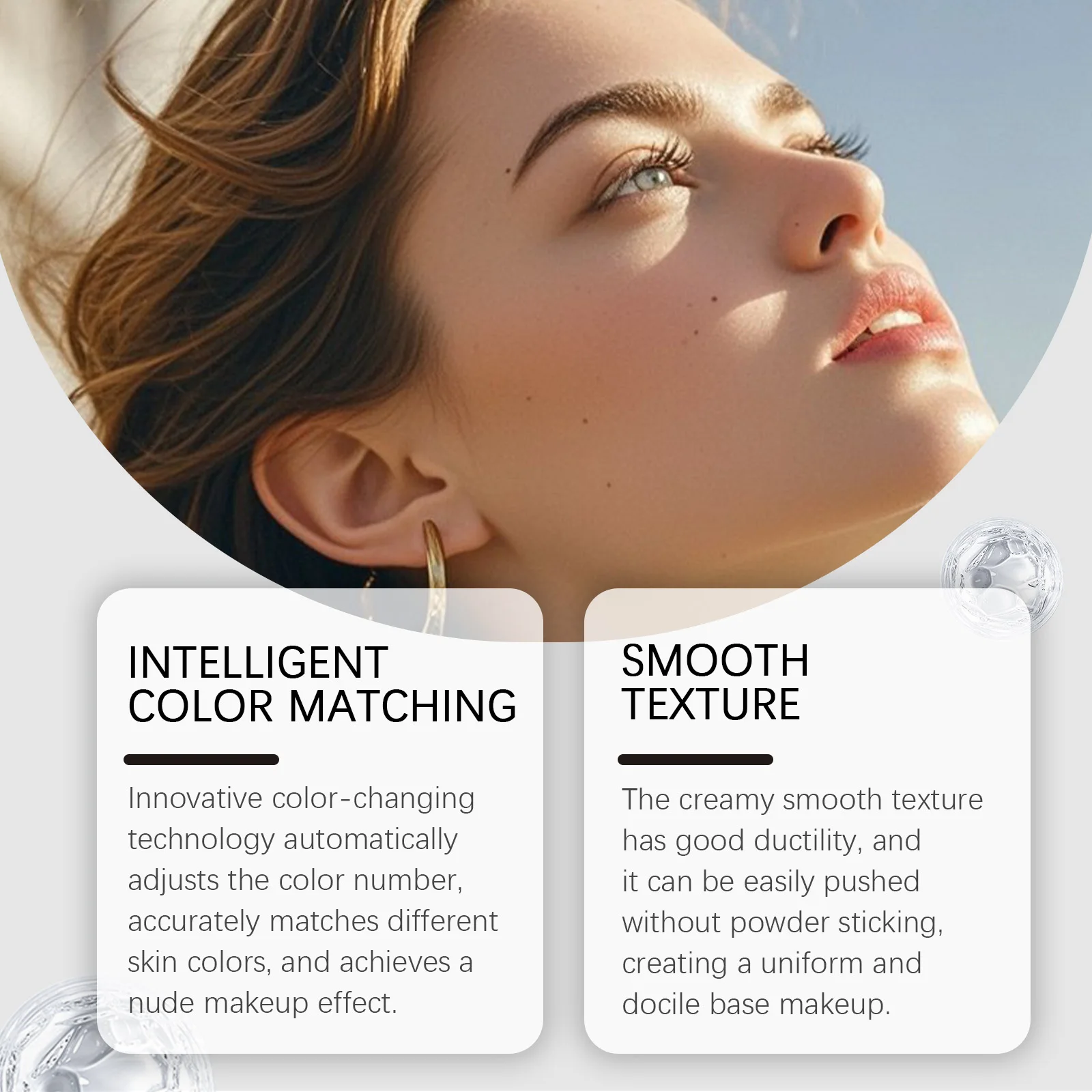 Color Changing Foundation Stick Waterproof Oil Control Even Skin Tone High Coverage Makeup Base Creamy Foundation with a Brush