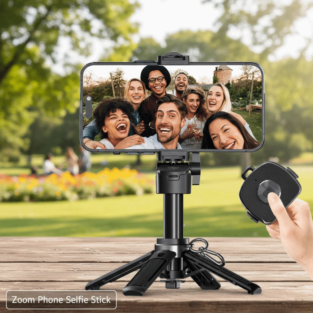 

Zoom Bluetooth Selfie Stick Tripod Portable Telescopic Selfie Stick Adjustable Lightweight Selfie Stick Stand Live Broadcast
