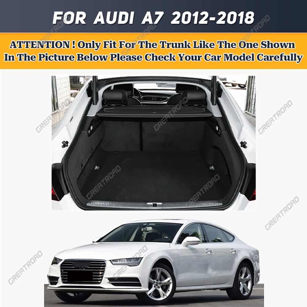 

GREATROAD For Audi A7 2012-2025 Auto Full Coverage Trunk Mat Car Anti-dirty Pad Protective Pad Cargo Liner Interior Accessories