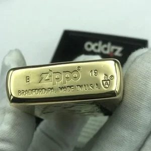 Zippo lighter windproof collection with thin golden brass stripes in the box 12 Main Original Zippo Lighter Sales - №12