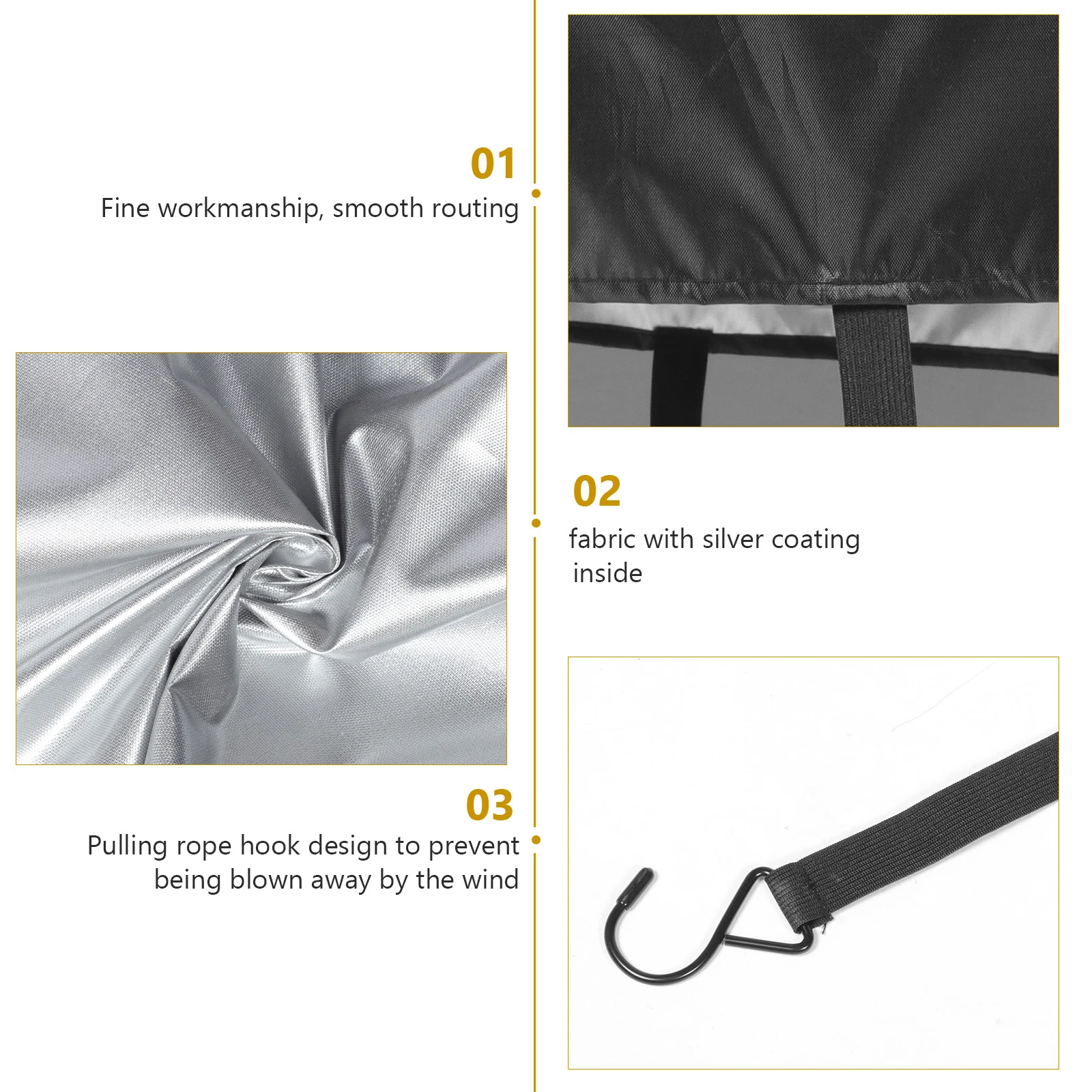 

Waterproof Heavy Duty Air Conditioner Cover for Outside Units Oxford Cloth Protective Cover with Elastic Ropes for Outdoor Ac