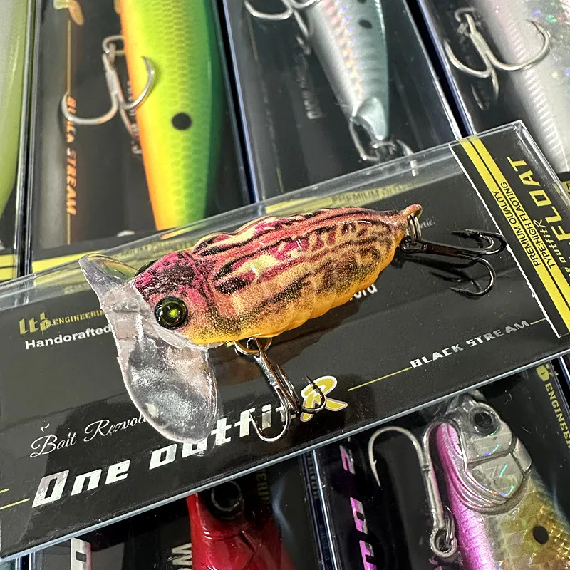 

BLACK TREAM Micro object Road Sub bait 35F Shallow seawater floating biomimetic cicada plastic hard bait insect fish bait 8008