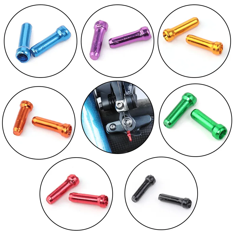 50 PCS Bicycle Cable End Caps Bike Wire End Caps Brake Derailleur Shifter Cable Tips Crimps MTB Bike Bicycle Accessories