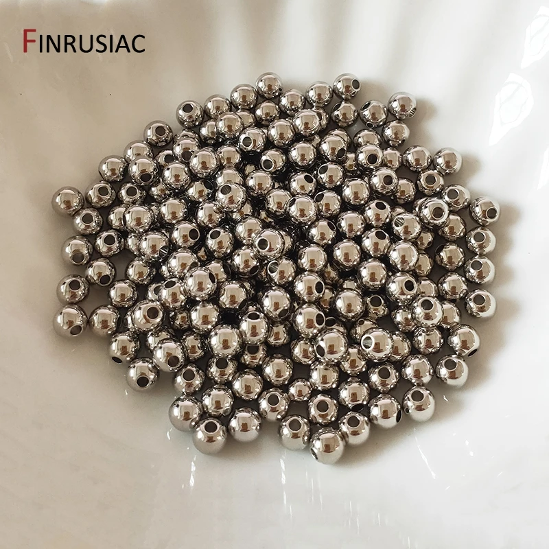 14/18K vergoldete runde Abstandsperlen aus Messing und Metall zur Schmuckherstellung, 2–6 mm Trenner für Perlen, Zubehör für Schmuck. – Detail 32