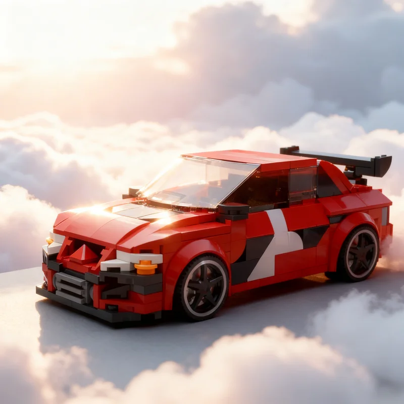 382pcs MOC Sean S Mitsubishi Lancer Evo IX City Champions Model Building Blocks Architecture Christmas Gifts Toy Idea Education