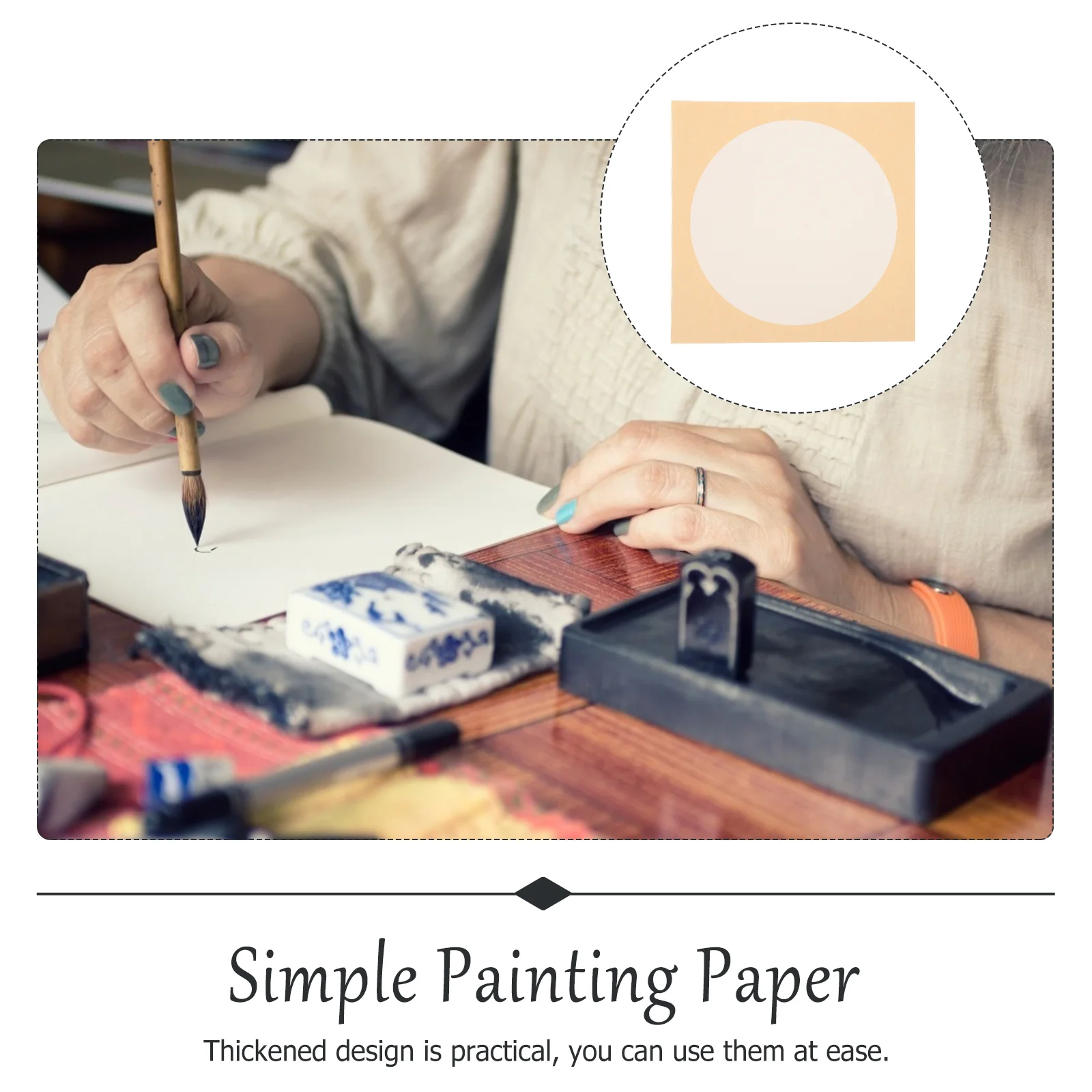 Simple Painting Paper Calligraphic Drawing Handmade Card Lens Chinese Blank Rice Papers