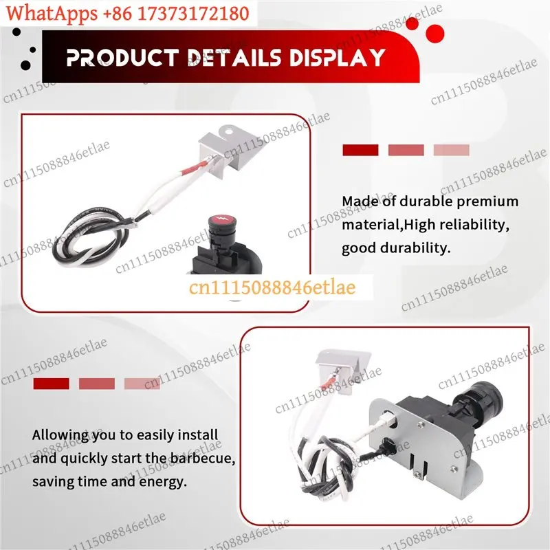 Igniter Kit Push Button Ignition 63788 80452 60092 for Weber Q320 2008 Q3200 2014 Gas Grills Replacement Parts