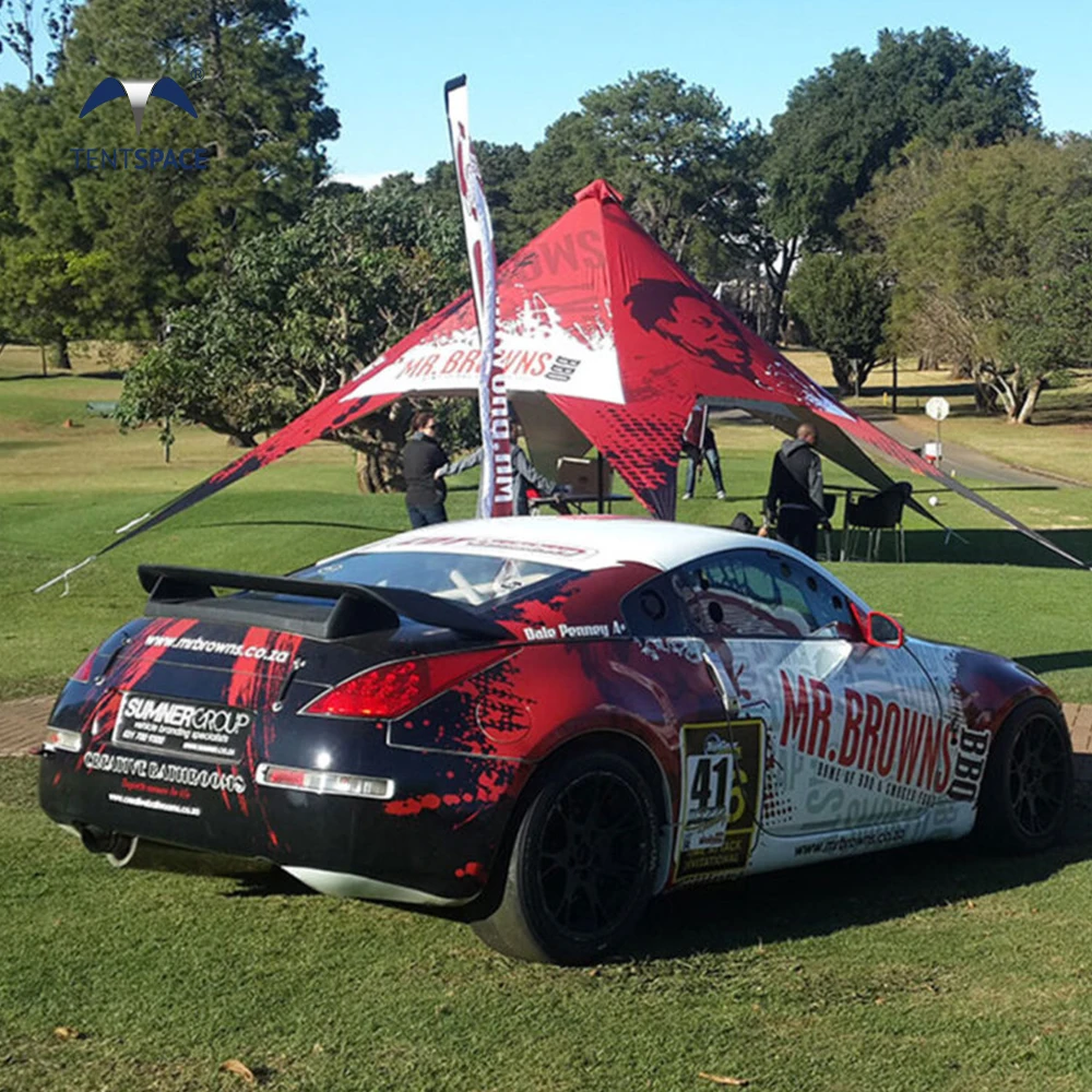 

Custom Size 16*6 Tent High Quality Promo Star Tents Waterproof Fireproof Camping Oxford Event Star Tent For Sport Race