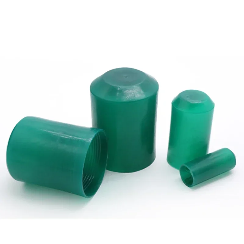 5pcs Green Diameter 8 ~ 110 mm Heat Shrink End Seal Cap PE Insulated Wrap Wire Protect Cover Bottom Cable Sleeve