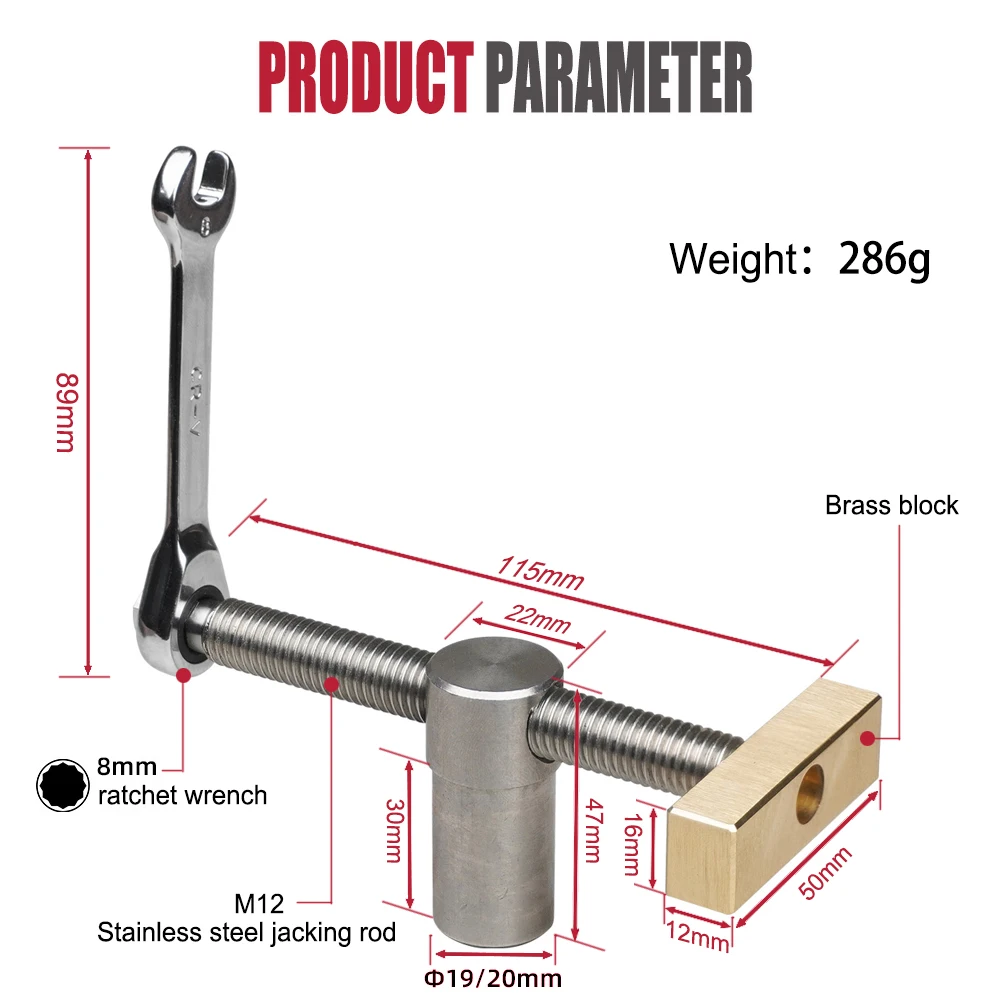 Juego de pinzas de escritorio para carpintería, Clip de escritorio ligero ajustable para carpintería, abrazadera rápida para agujero de 19mm/20MM