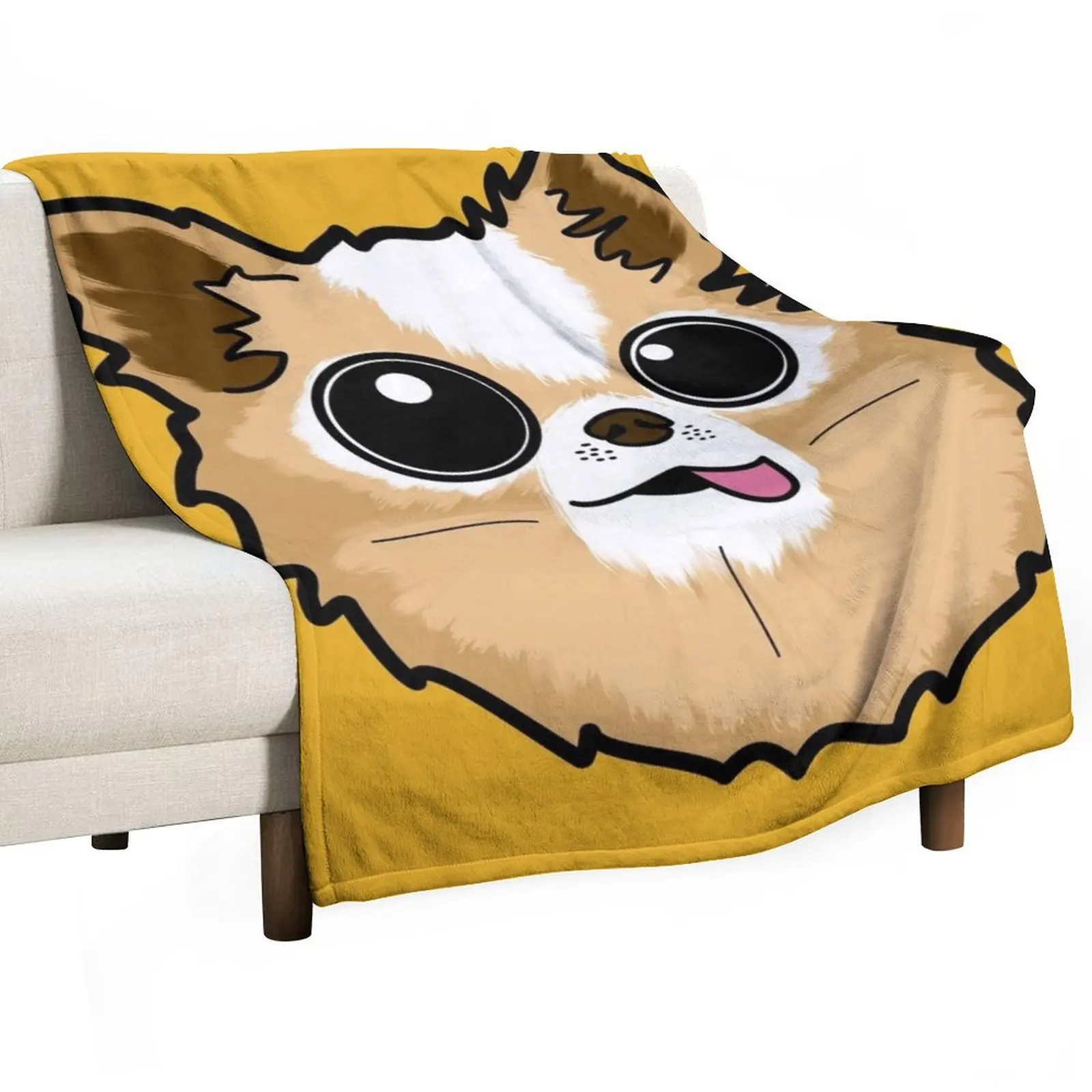 

Old Kawa Chihuahua Throw Blanket Faux Fur Soft Warm Blanket for Bed