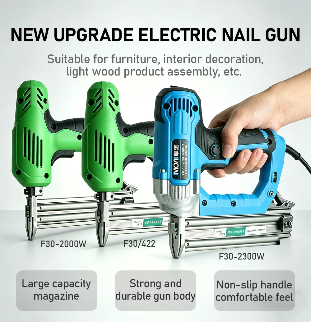 Electric Nail Gun Woodworking Nail Gun Air Nail Gun F30/F25/F20/F15 Straight Nai