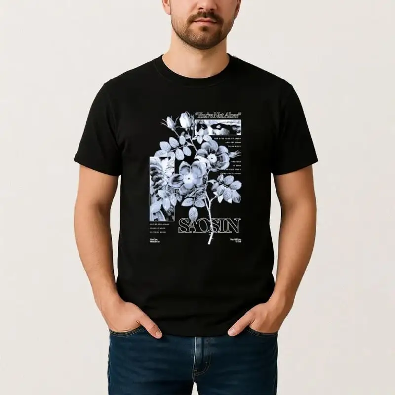 

Саосин, футболка с цветочным принтом «Ты не одна»