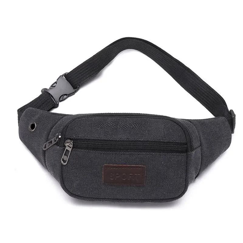 Sports Waist Packs Casual Canvas Hidden Anti-theft Chest Bags Body Running for Men Women Tourist Cycle Crossbody Bag Pocket