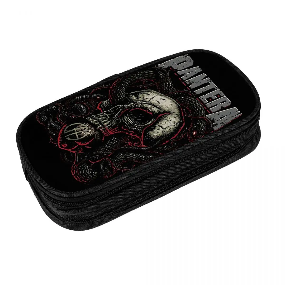 Fun Panteras Heavy Metal Band Pencil Cases Pencilcases Pen Holder for Student Large Storage Bag Students School Gift Accessories