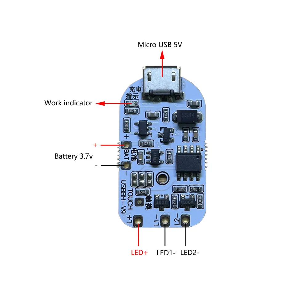 DC 5V Stepless Dimmer Module 5W Dual-Color LED Driver 0-100% Touch Control LED Lamp Board USB Charging Isobaric Output