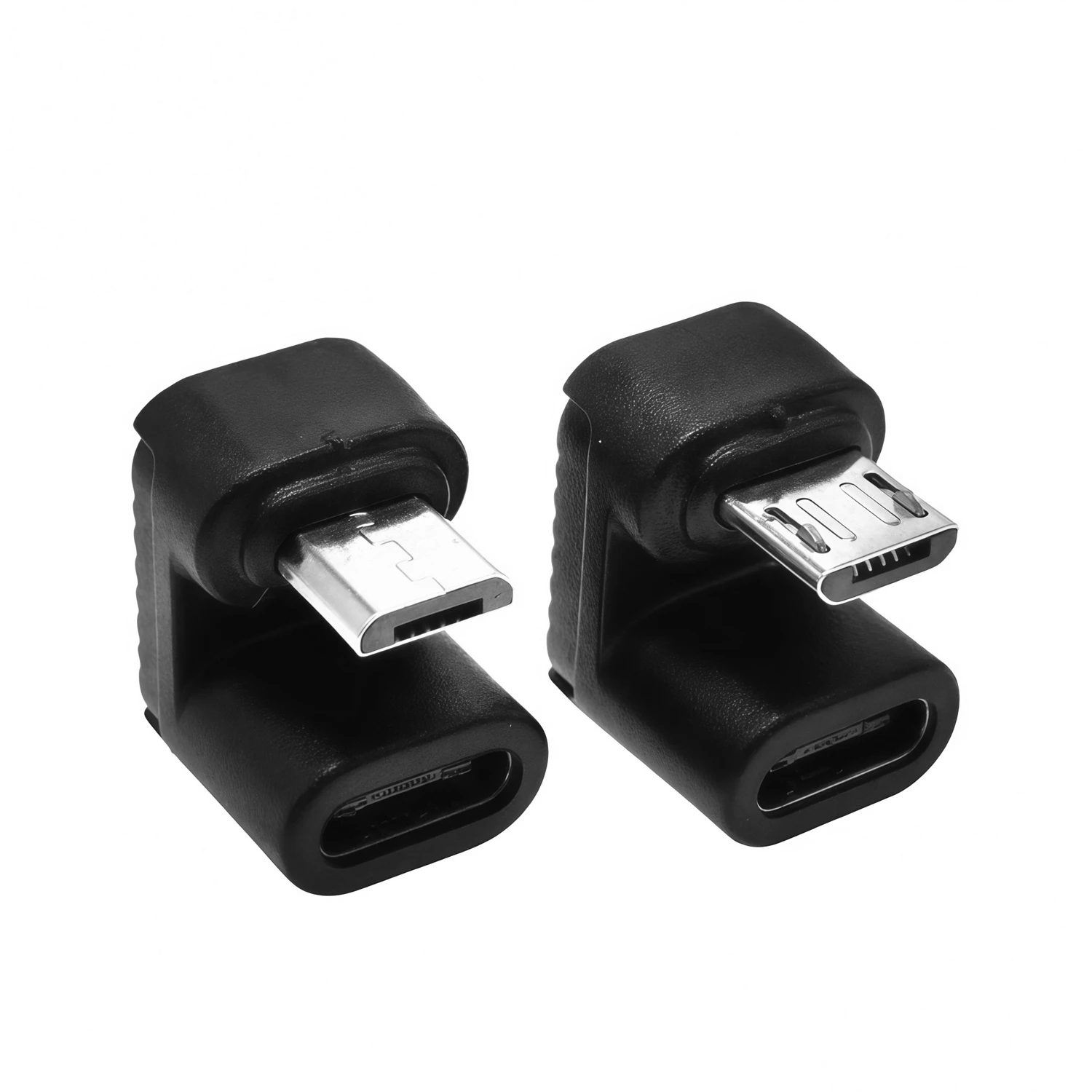 2PCS 90/180 Degree USB Type C Female To Micro USB Male Adapter Connector Type-C Micro USB Charger Adapter