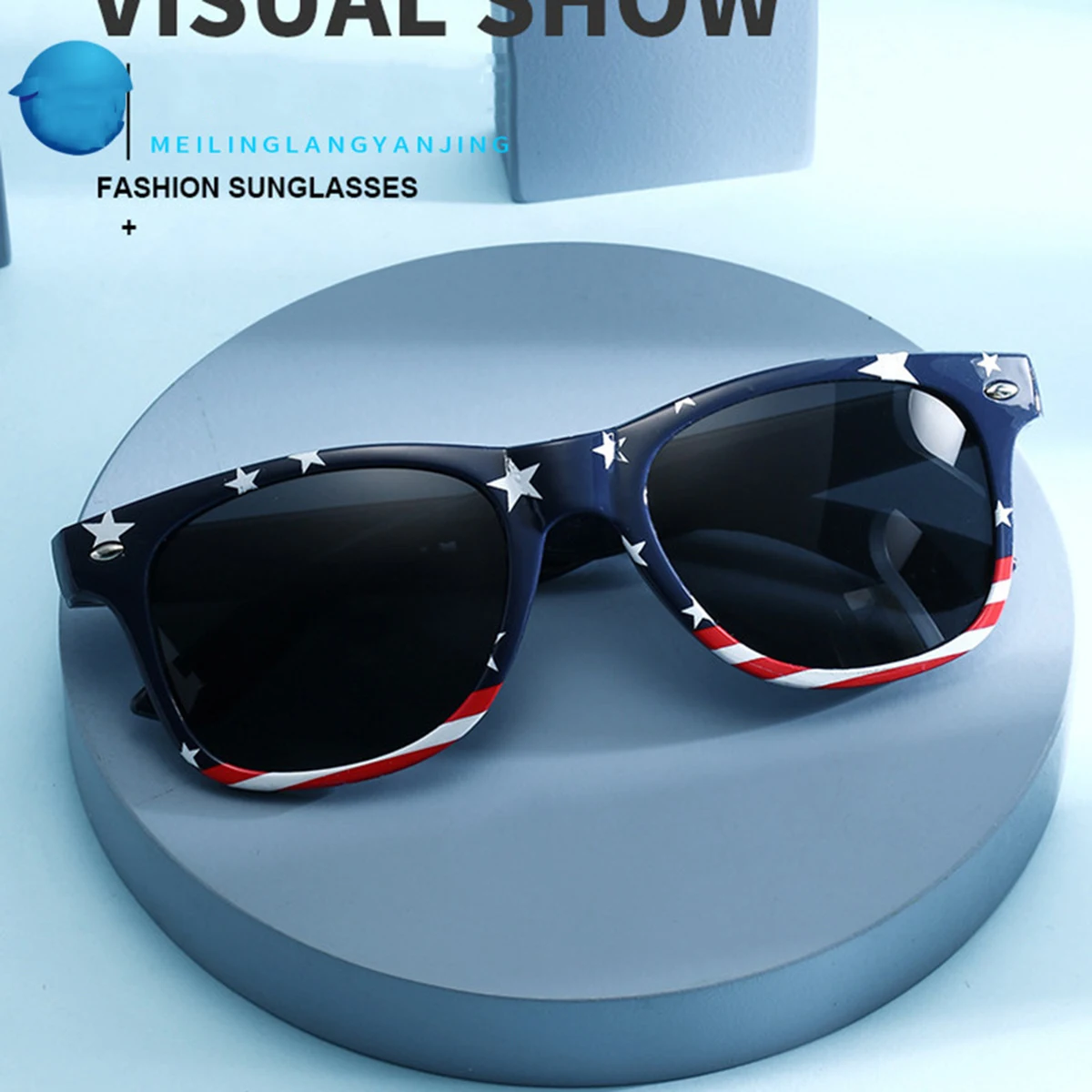 

Classic Meters Nail American Flag Sunglasses Independence Day Sunglasses Party Decorative Glasses