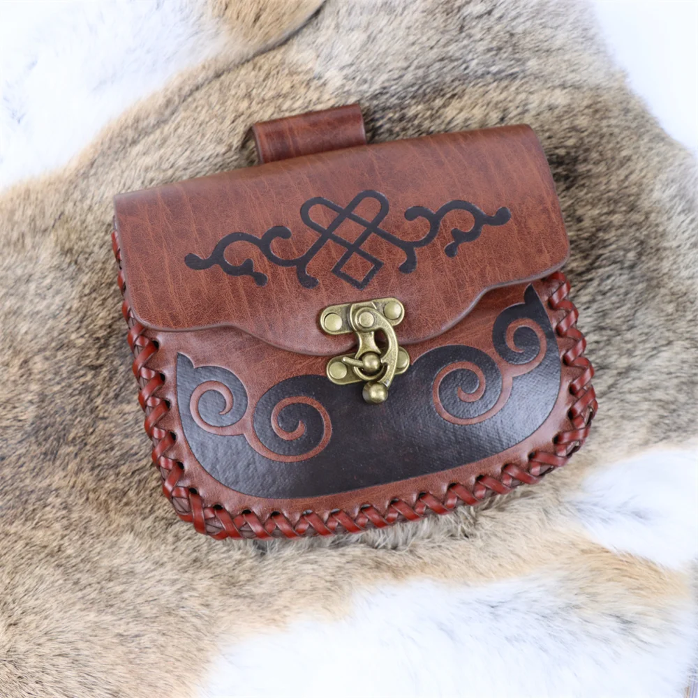 Medieval Punk Retro Waist Bag Renaissance Outdoor Belt Bag Wallet Travel Holiday Party Role Play Cosplay Hanging Coin Purse