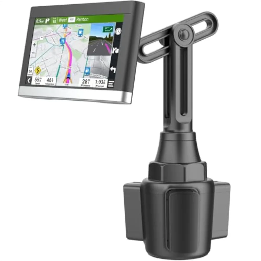 

for Garmin GPS Car Mount Cup Holder Replacement 17mm Ball Mount with Adjustable Height Angles fit Garmin Nuvi Drive Dezl Portab